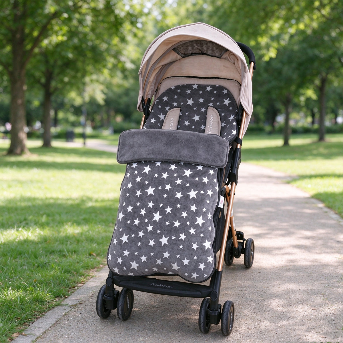 HioHa Universal Baby Stroller Footmuff, Winter Warm Pram Foot Sack with 5-Point Harness Opening, Windproof & Water-Resistant, Machine Washable Cozy Liner for Newborn to Toddler, Fits Most Strollers