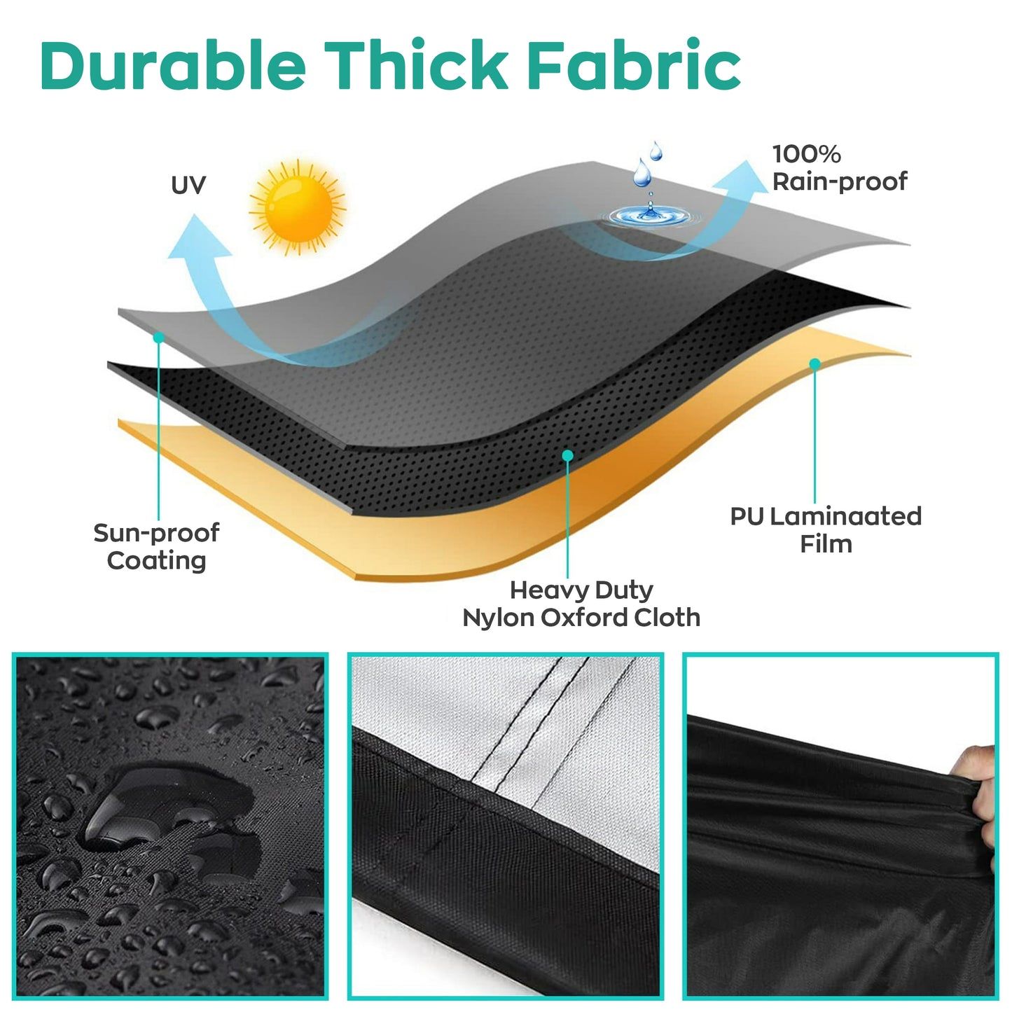LCGOD Kids Water Table Cover, Heavy Duty Outdoor Play Table Cover, Waterproof Dustproof Anti-UV Patio Toys Cover, Fit Step2 Rain Showers Splash Pond Water Table, Cover Only