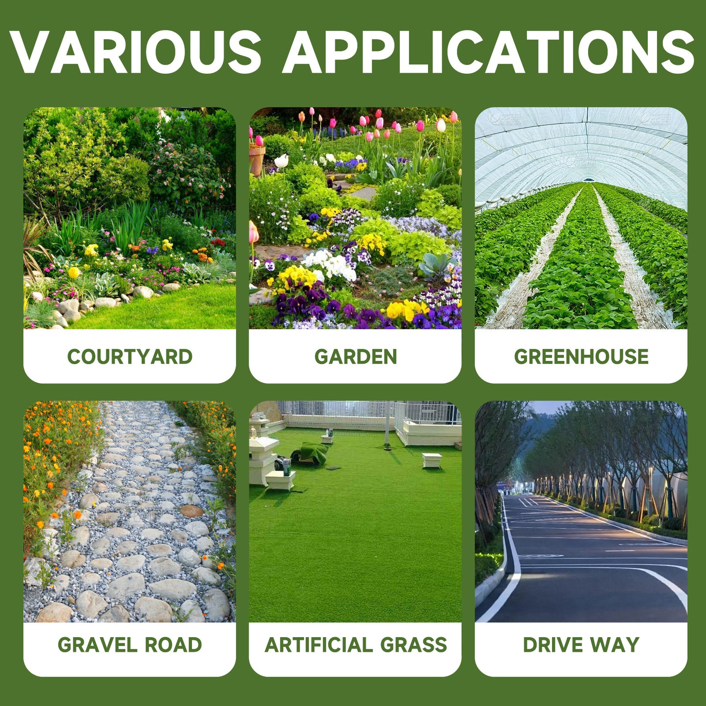 Lcogd 3.3x164ft High-Permeability Weed Barrier Fabric with 50 Ground Nails, Heavy Duty Landscape Fabric for Gardens, Lawns & Landscaping