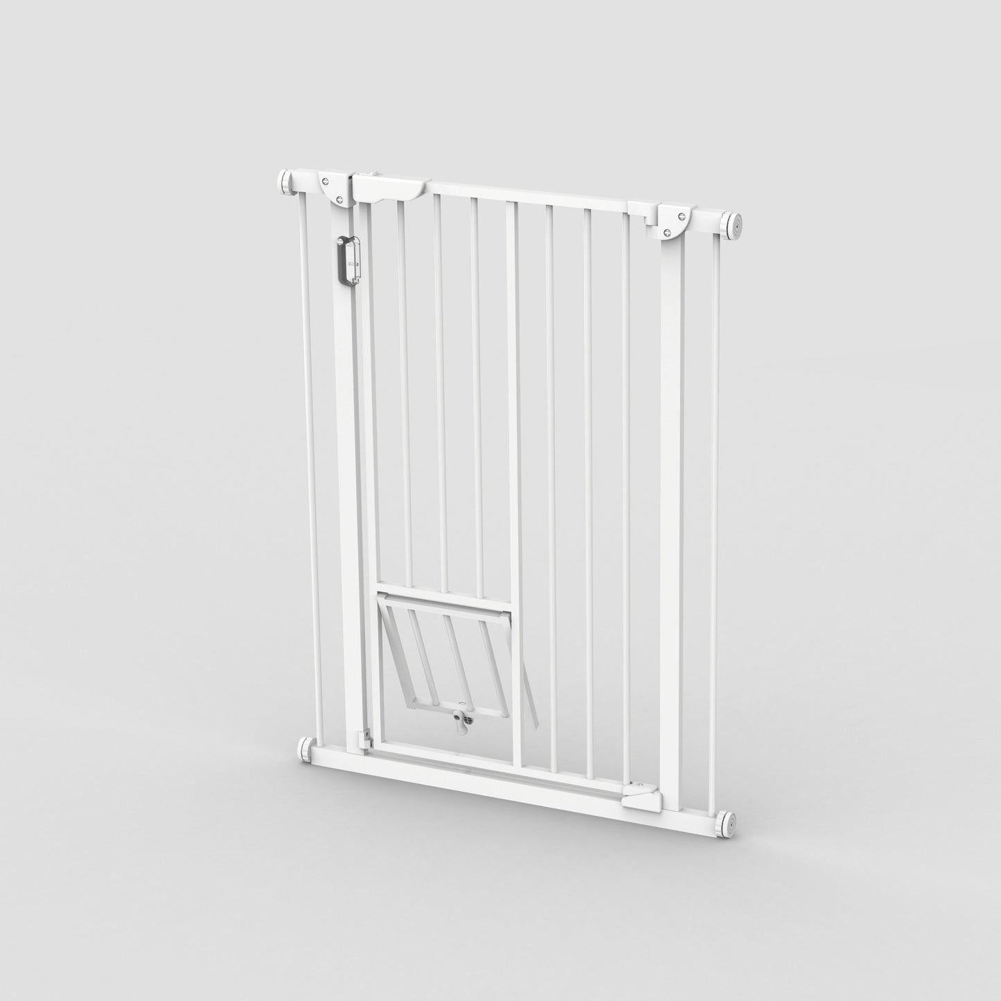 HioHa Baby Safety Gate, Extra Wide Dog Gate with Cat Door from 29.5in to 48.8in, Auto Close Easy Walk Thru Pet Gate, Pressure Mounted & Dual-Lock Design for Stairs, Doorway, House
