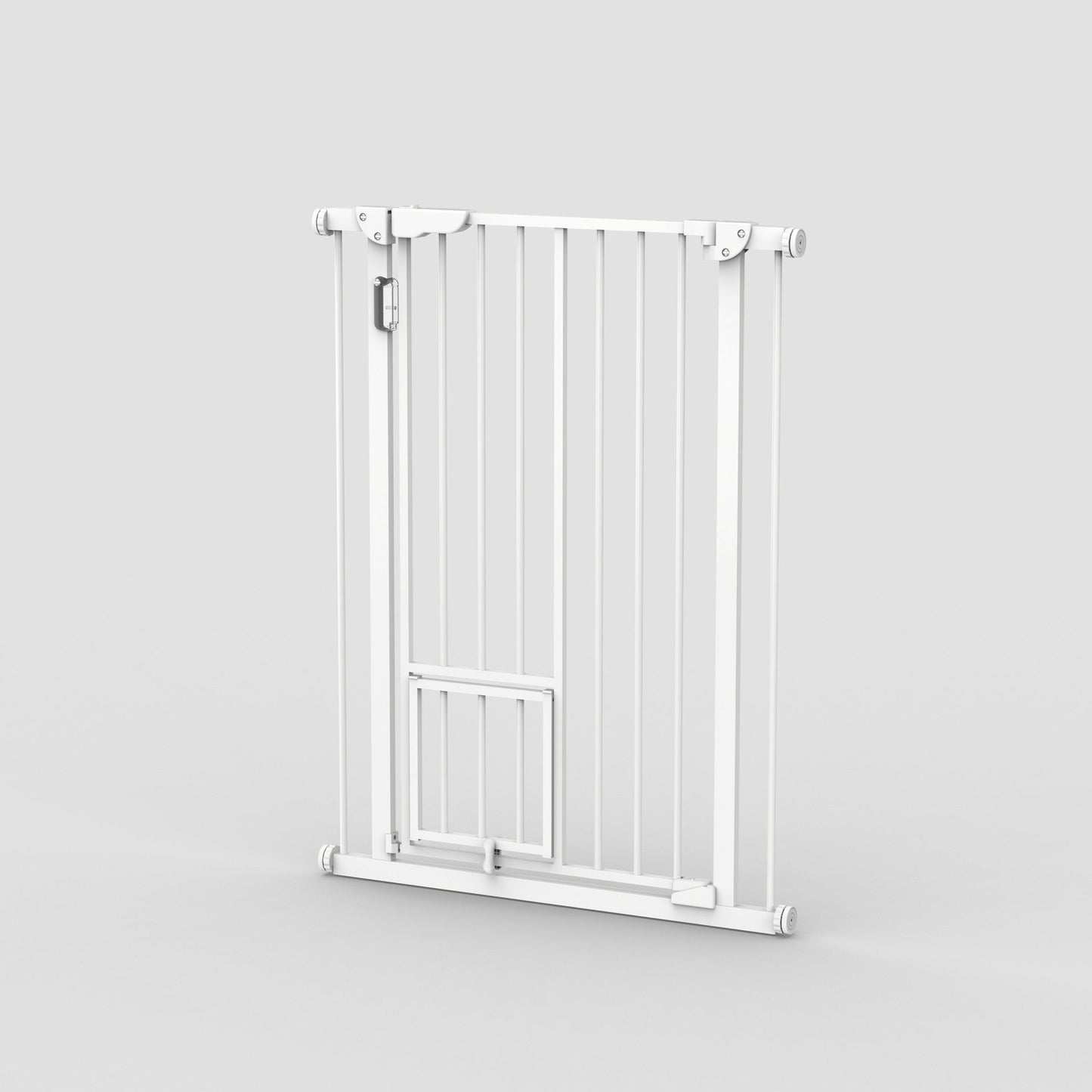 HioHa Baby Safety Gate, Extra Wide Dog Gate with Cat Door from 29.5in to 48.8in, Auto Close Easy Walk Thru Pet Gate, Pressure Mounted & Dual-Lock Design for Stairs, Doorway, House