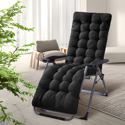 HioHa Lounge Chaise Chair Cushion,High Back Cushion Rocking Chair Padded Sofa Mat with Pillow 67x20x3.15 Inch