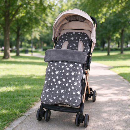 HioHa Universal Baby Stroller Footmuff, Winter Warm Pram Foot Sack with 5-Point Harness Opening, Windproof & Water-Resistant, Machine Washable Cozy Liner for Newborn to Toddler, Fits Most Strollers