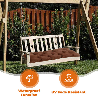 LCGOD Patio Swing Cushions, for Outdoor Bench , Waterproof & Fade-Resistant 60x20x3 in Coffee