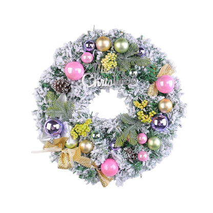 HioHa Christmas Wreaths & Fall Wreath for Front Door, 16-inch Artificial Decor with Pine Cones & Berries for Indoor Outdoor Use