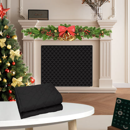 HioHa Magnetic Fireplace Indoor Fireplace Covers Keep Drafts Out Stops Heat Loss Fireplace Strong Magnet for Iron Fireplace Frame Fireplace Screen 39x32