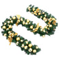 HioHa Christmas Garland 9ft Artificial Pine Garland with Warm White LED Lights, Pine Cones and Berries for Holiday Indoor Home Decor