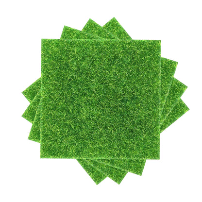 Lcgod 6 Packs Artificial Grass Square Mat 12x12 Inch Fake Grass Turf Patch with Drainage Holes Synthetic Grass Tiles for Indoor Outdoor Patio Garden Balcony DIY Decor