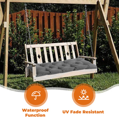 LCGOD Patio Swing Cushions, for Outdoor Bench, Waterproof Fade Resistant 60x20X3 in Gray