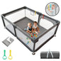 HioHa 71" Baby Playpen - Mat Included, Sturdy Steel Frame & Breathable Mesh Walls, Portable Indoor/Outdoor Play Yard