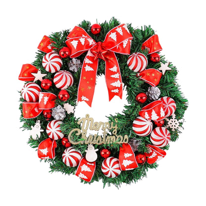 HioHa Christmas Wreaths & Fall Wreath for Front Door, 16-inch Artificial Decor with Pine Cones & Berries for Indoor Outdoor Use