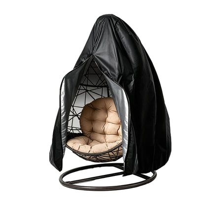 Lcgod Patio Egg Chair Cover with Zipper, Waterproof Weather Resistant Windproof Wicker Hanging Swing Chair Cover, 75" x 45"