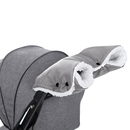 HioHa Stroller Hand Muff Warmer for Parents, Winter Pushchair Accessory Fits Most Buggies & Bike Trailers, Gray