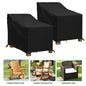 LCGOD Patio Chair Covers, Outdoor Lawn Furniture Covers 100% Waterproof, Lounge Deep Seat Large Cover with 600D Heavy Duty Oxford Cloth, 38" W x 31" D x 29" H（2PCS）