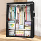 HioHa Portable Closet, Dustproof Wardrobe Closet with Cover, Free Standing Clothes Storage Organizer for Hanging Clothes and Bedroom, Black