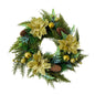 HioHa 16-inch Classic Christmas Wreath with Pine Cones & Berries, Full Artificial Holiday Wreath for Door Wall Mantel Decor, Indoor Outdoor Christmas Decorations