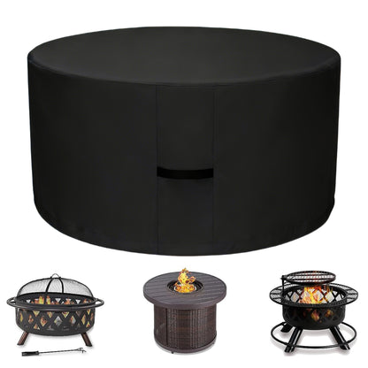 LCGOD Heavy Duty Round Fire Pit Cover, 100% Waterproof, 30x18 Inches, Fits 28-30 Inch Outdoor Gas/Wood Burning Fire Pits & Fire Tables