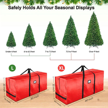 HioHa 50"x20"x16" Christmas Tree Storage Bag for 7 ft Artificial Trees, Heavy Duty Large Bag with Reinforced Handles & Dual Zippers
