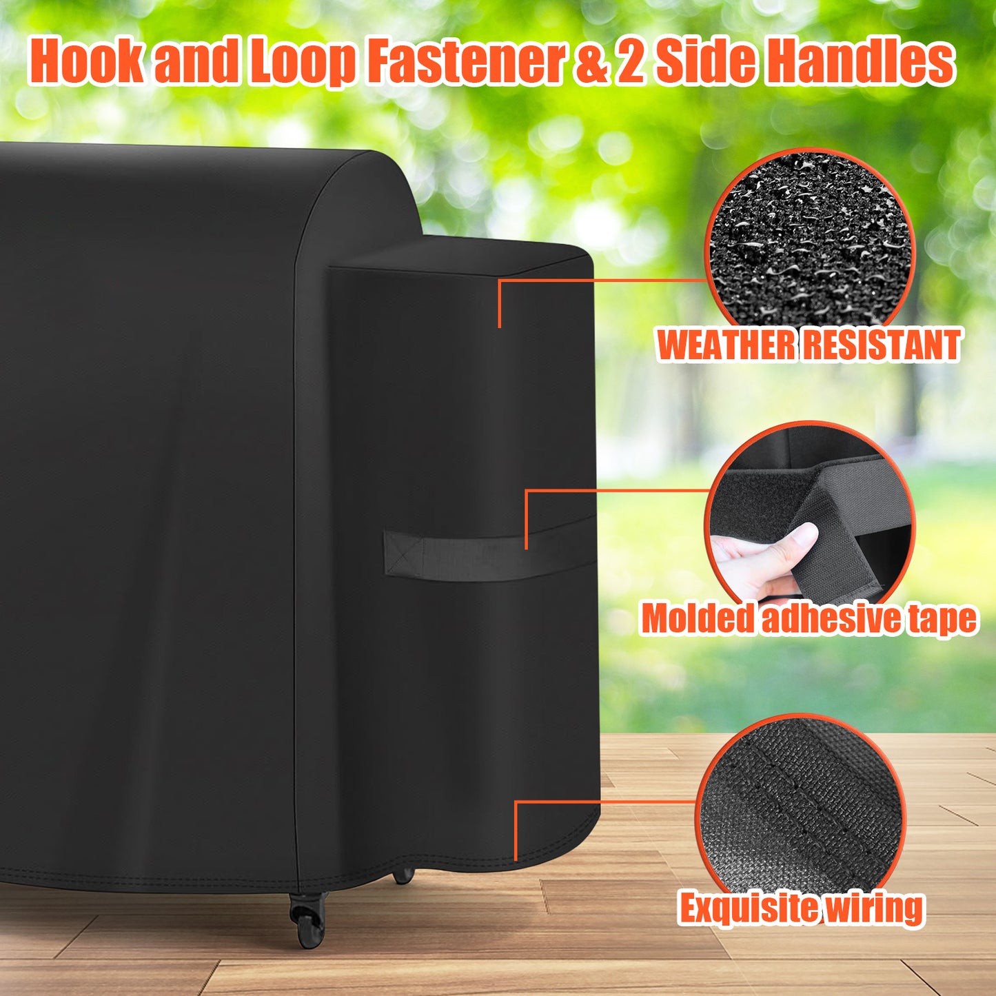 LCGOD Heavy Duty Wood Pellet Grill Cover, Fits Pit Boss 850DX & 820 Competition Series, Z Grills 700, Waterproof Smoker Cover for 820 Deluxe, 820D, 820FB