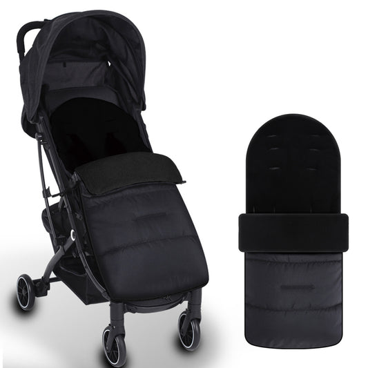 HioHa Universal Baby Stroller Footmuff, Winter Warm Pram Sack with 5-Point Harness Opening, Windproof & Water-Resistant, Machine Washable Cosy Liner for Newborn to Toddler, Fits Most Strollers Black