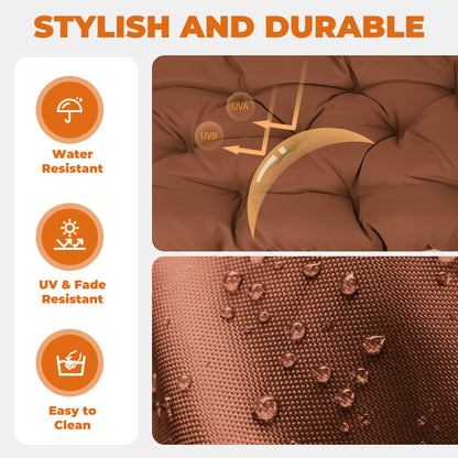 LCGOD Patio Swing Cushions, for Outdoor Bench , Waterproof & Fade-Resistant 60x20x3 in Coffee
