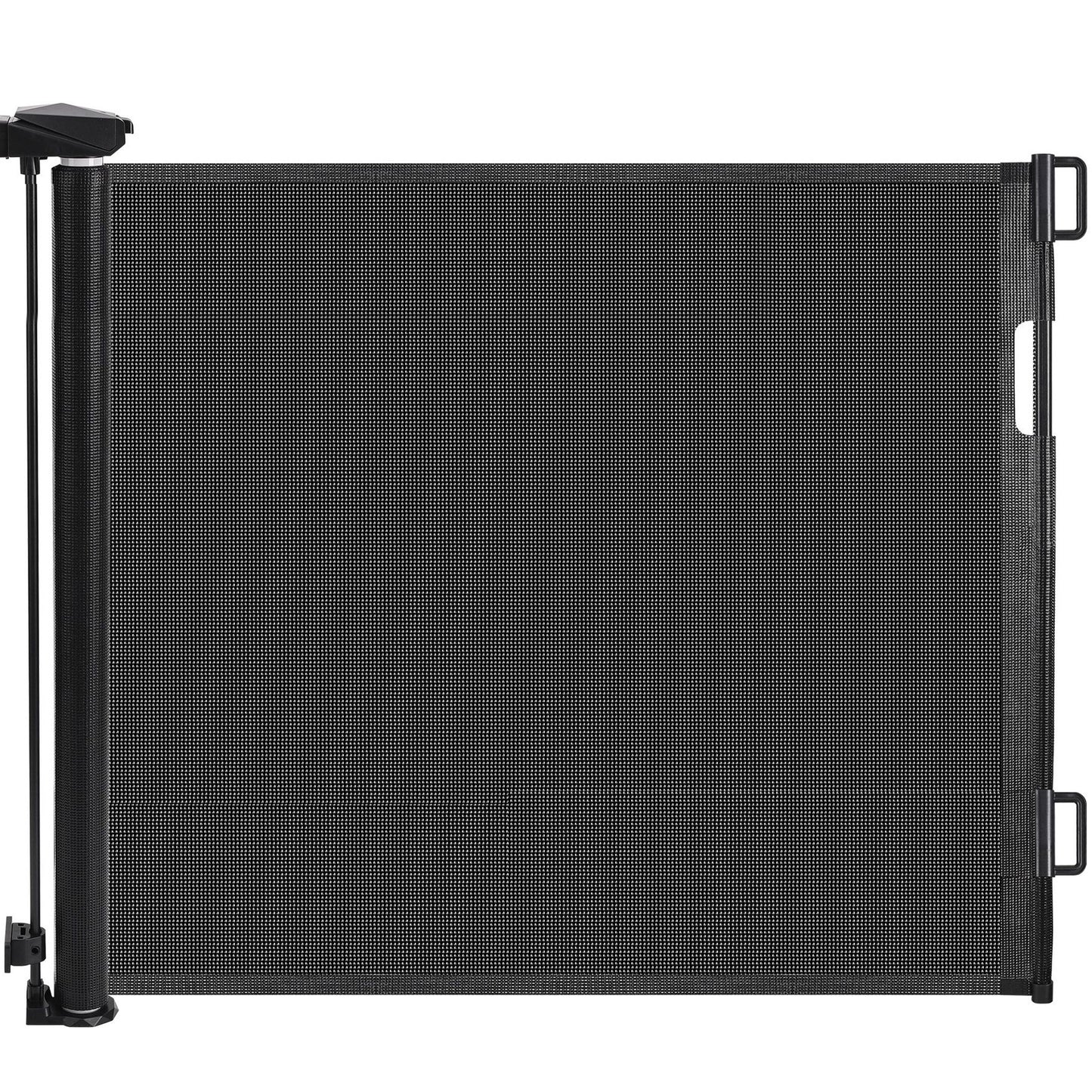 HioHa 59 Inch Retractable Gate, Hardware-Mounted Mesh Safety Gate for Stairs & Doorways, Black