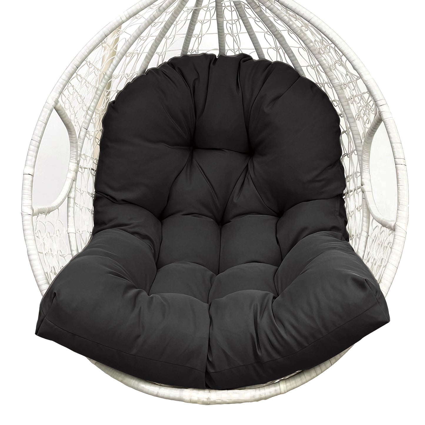 LCGOD 4" Thick Egg Chair Cushion, PP Cotton Filling, Removable Waterproof Cover, Non-Slip for Hanging Swing, Patio Garden & Indoor Lounger