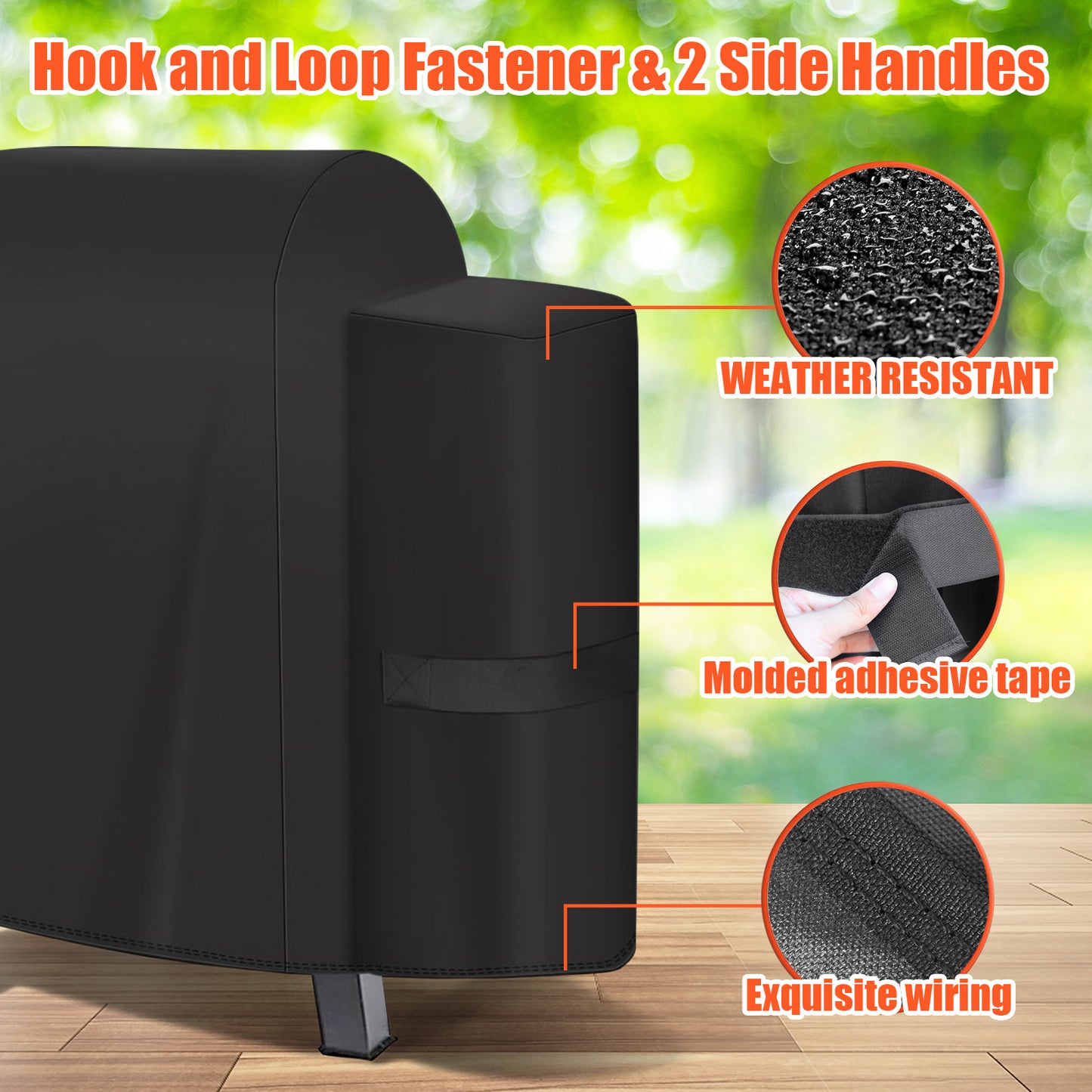 LCGOD Heavy Duty Grill Cover for Pit Boss Lexington - 600D Waterproof Wood Pellet Smoker Cover Fits Lexington 500, 540, Pro 600 & Tailgater