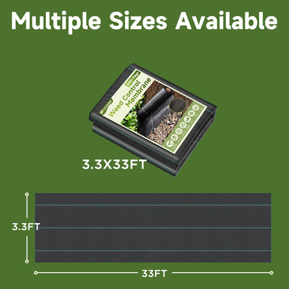 LCOGD 3.3x33FT High-Permeability Weed Barrier Fabric, Heavy Duty Landscape Fabric for Gardens, Lawns & Landscaping