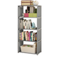 HioHa 5 Shelf Bookcase, 53 Inch Tall Open Industrial Standing Bookshelf Large Storage for Home Office, Living Room, Bed Room, Grey