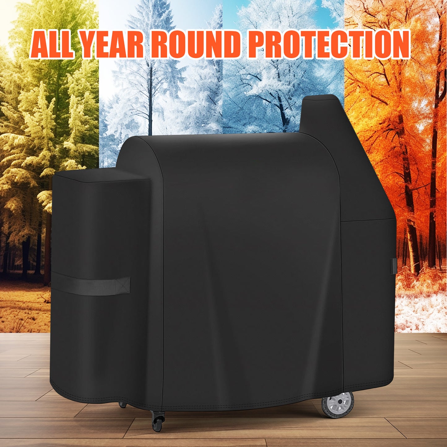 LCGOD Heavy Duty Wood Pellet Grill Cover, Fits Pit Boss 850DX & 820 Competition Series, Z Grills 700, Waterproof Smoker Cover for 820 Deluxe, 820D, 820FB