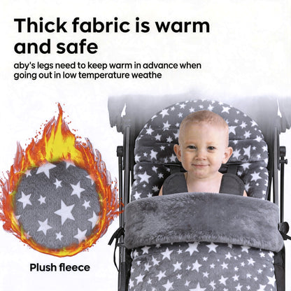 HioHa Universal Baby Stroller Footmuff, Winter Warm Pram Foot Sack with 5-Point Harness Opening, Windproof & Water-Resistant, Machine Washable Cozy Liner for Newborn to Toddler, Fits Most Strollers