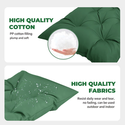 LCGOD Patio Swing Cushions, for Outdoor Bench , Waterproof & Fade-Resistant 60x20x3 in Dark Green