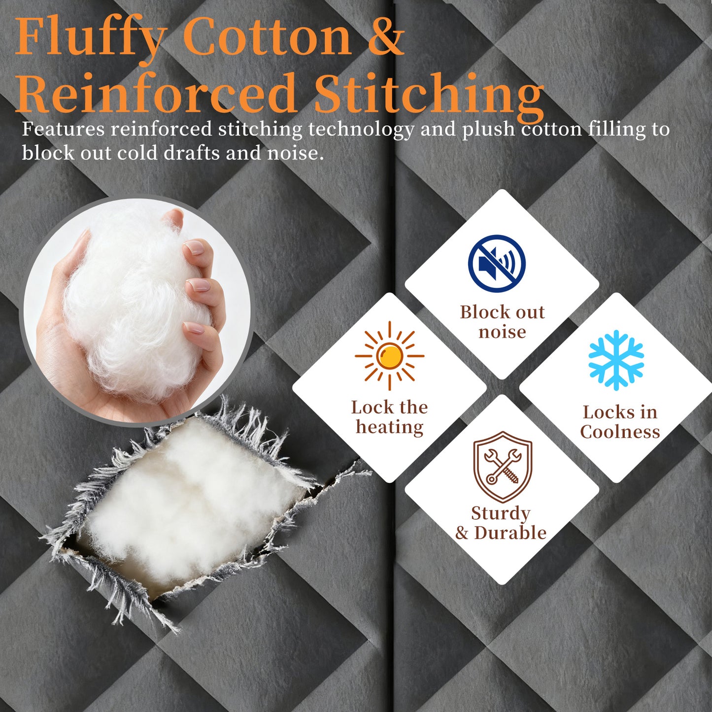 HioHa Magnetic Thermal Door Curtain - 32x80 Inch Insulated Winter Door Cover with Thickened Cotton, for Sliding Glass & Patio Doors to Block Cold Drafts - Black