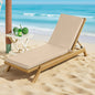 LCGOD Outdoor Chaise Lounge Cushions, 72x21x3 inch Patio Recliner Chair Cushion with Ties, High-Density Foam Chair Cushion for Outdoor Furniture, khaki