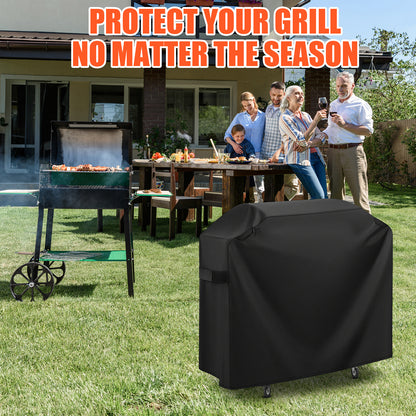 LCGOD Grill Cover, Duty BBQ Gas Grill Cover with Adjustable Straps, 60 inch All Weather Protection for Weber BBO, Char Broil, Gas Grill
