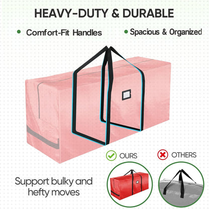 HioHa 50"x20"x16" Christmas Tree Storage Bag for 7 ft Artificial Trees, Heavy Duty Large Bag with Reinforced Handles & Dual Zippers