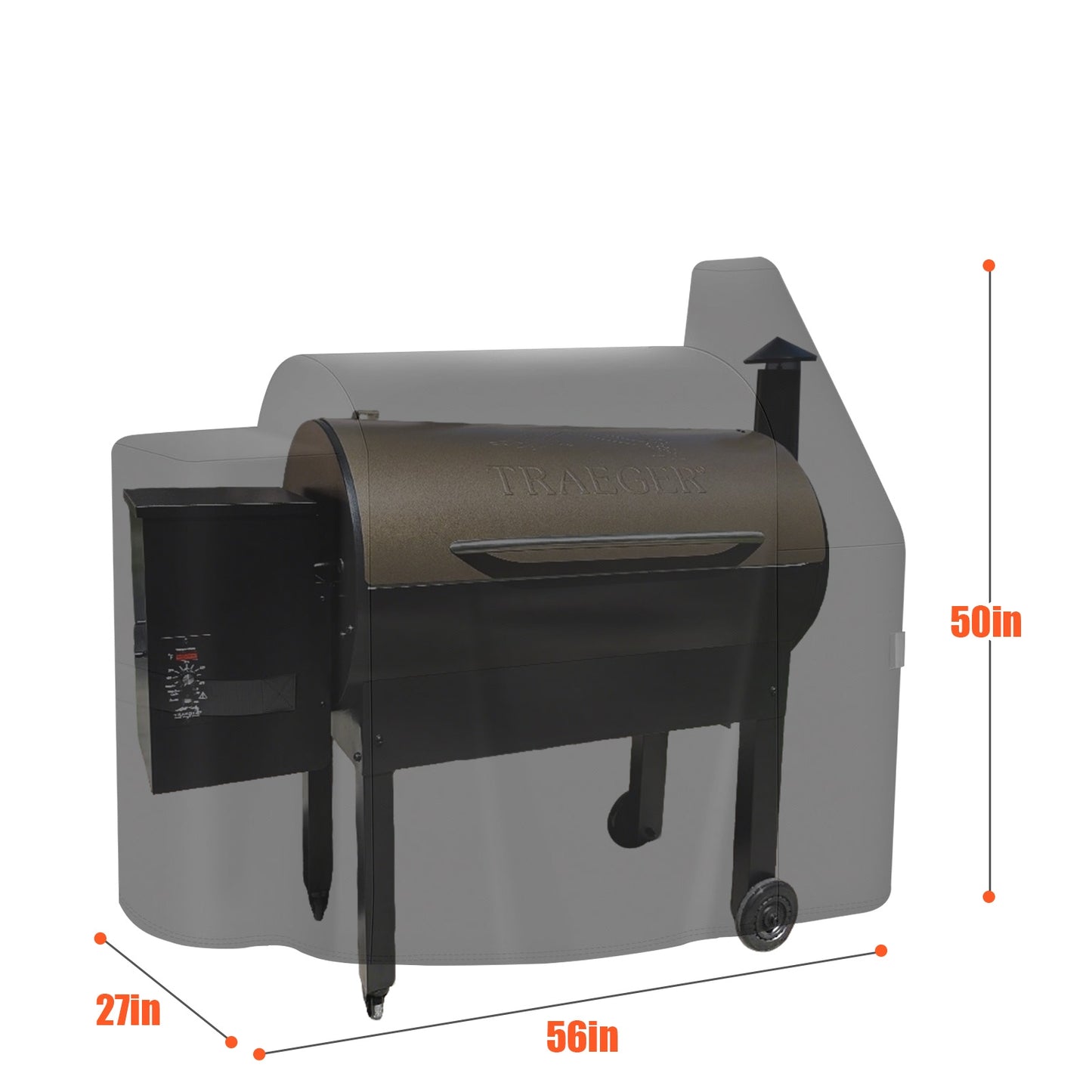 LCGOD Heavy Duty Wood Pellet Grill Cover, Fits Pit Boss 850DX & 820 Competition Series, Z Grills 700, Waterproof Smoker Cover for 820 Deluxe, 820D, 820FB