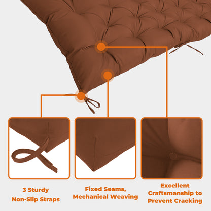 LCGOD Patio Swing Cushions, for Outdoor Bench , Waterproof & Fade-Resistant 60x20x3 in Coffee