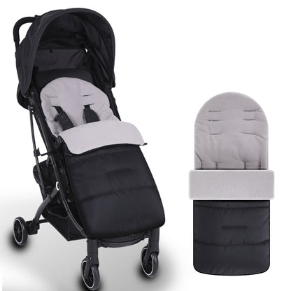 HioHa Universal Baby Stroller Footmuff, Winter Warm Pram Sack with 5-Point Harness Opening, Windproof & Water-Resistant, Machine Washable Cosy Liner for Newborn to Toddler, Fits Most Strollers Grey