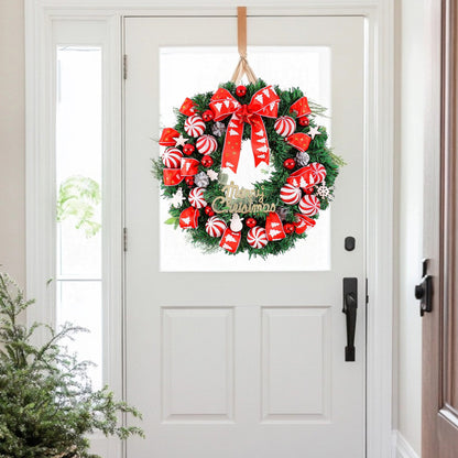 HioHa Christmas Wreaths & Fall Wreath for Front Door, 16-inch Artificial Decor with Pine Cones & Berries for Indoor Outdoor Use