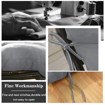 HioHa Rocking Chair Cushion, 49x19x3 inch Lounge Chaise Chair Cushion with Ties, Thickened Recliner Cushion Double-Sided Foldable(Gray)
