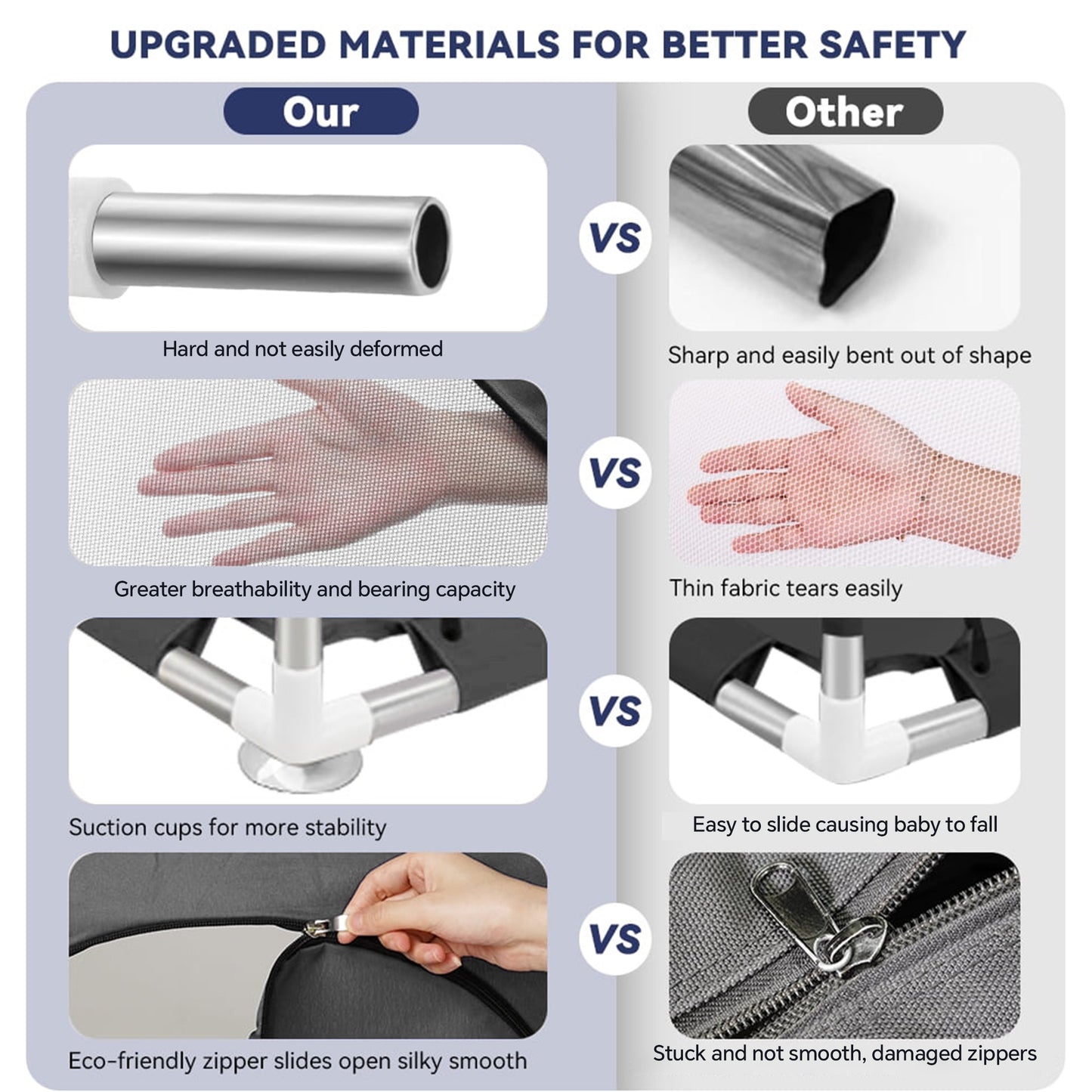 HioHa 71" Baby Playpen - Mat Included, Sturdy Steel Frame & Breathable Mesh Walls, Portable Indoor/Outdoor Play Yard