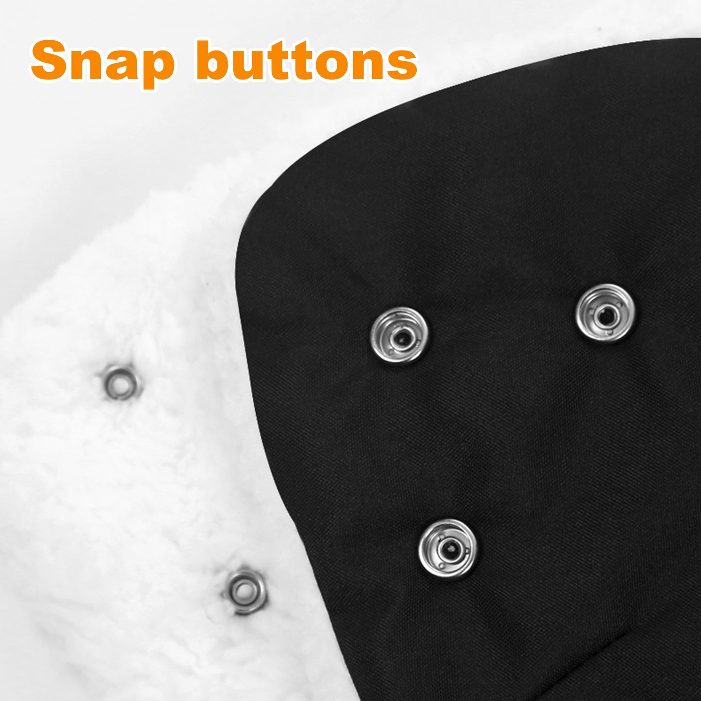 HioHa Stroller Hand Muff Warmer for Parents, Winter Pushchair Accessory Fits Most Buggies & Bike Trailers, Black