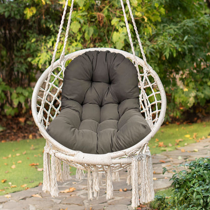 LCGOD 4" Thick Egg Chair Cushion, PP Cotton Filling, Removable Waterproof Cover, Non-Slip for Hanging Swing, Patio Garden & Indoor Lounger