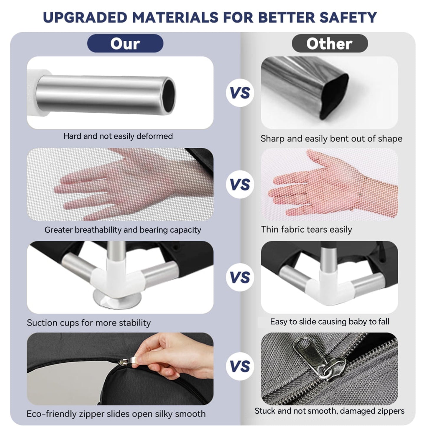 HioHa 71" Baby Playpen - Mat Included, Sturdy Steel Frame & Breathable Mesh Walls, Portable Indoor/Outdoor Play Yard