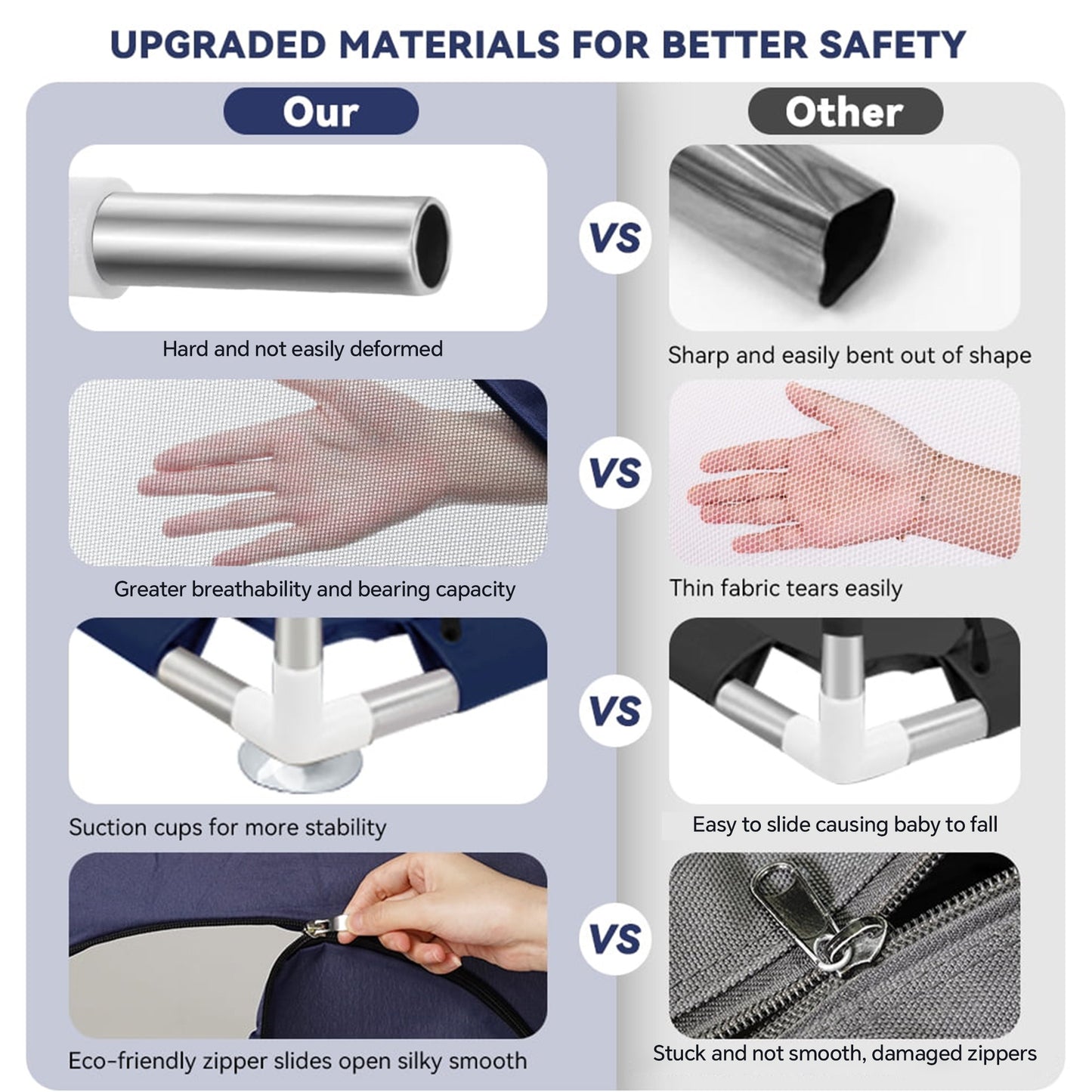 HioHa 71" Baby Playpen - Mat Included, Sturdy Steel Frame & Breathable Mesh Walls, Portable Indoor/Outdoor Play Yard