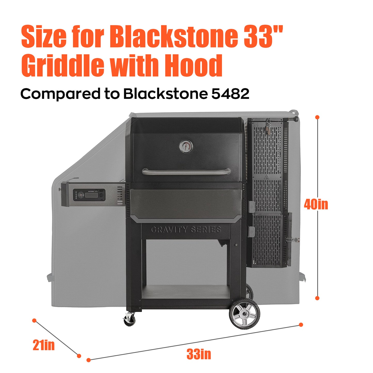 LCGOD Heavy Duty Grill Cover for Pit Boss Lexington - 600D Waterproof Wood Pellet Smoker Cover Fits Lexington 500, 540, Pro 600 & Tailgater