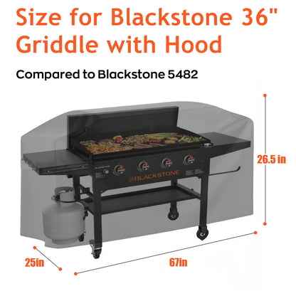 LCGOD Heavy Duty Waterproof Cover for Blackstone 36" Griddle, Durable Rip-Proof Protection with Air Vent for Model 5482