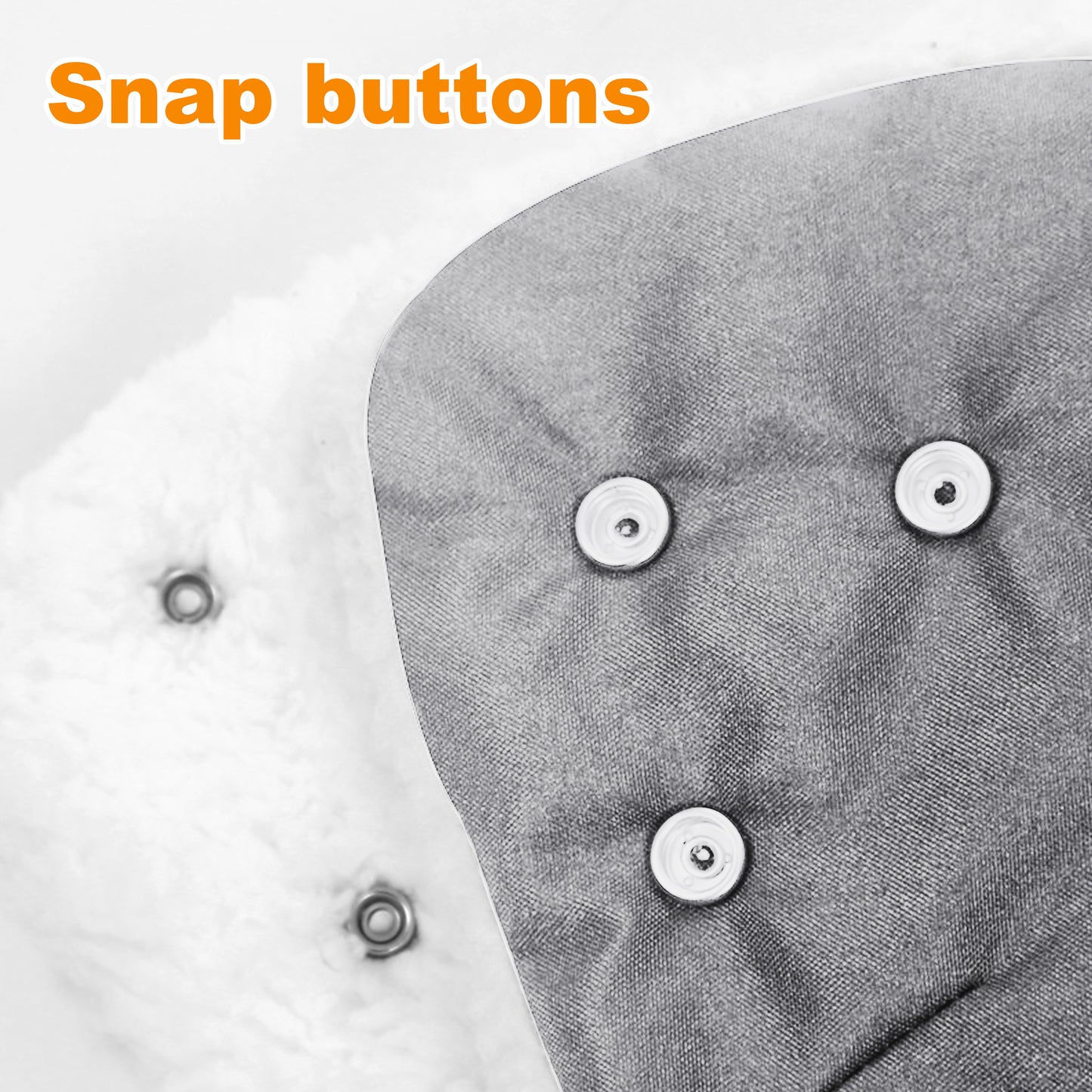 HioHa Stroller Hand Muff Warmer for Parents, Winter Pushchair Accessory Fits Most Buggies & Bike Trailers, Gray